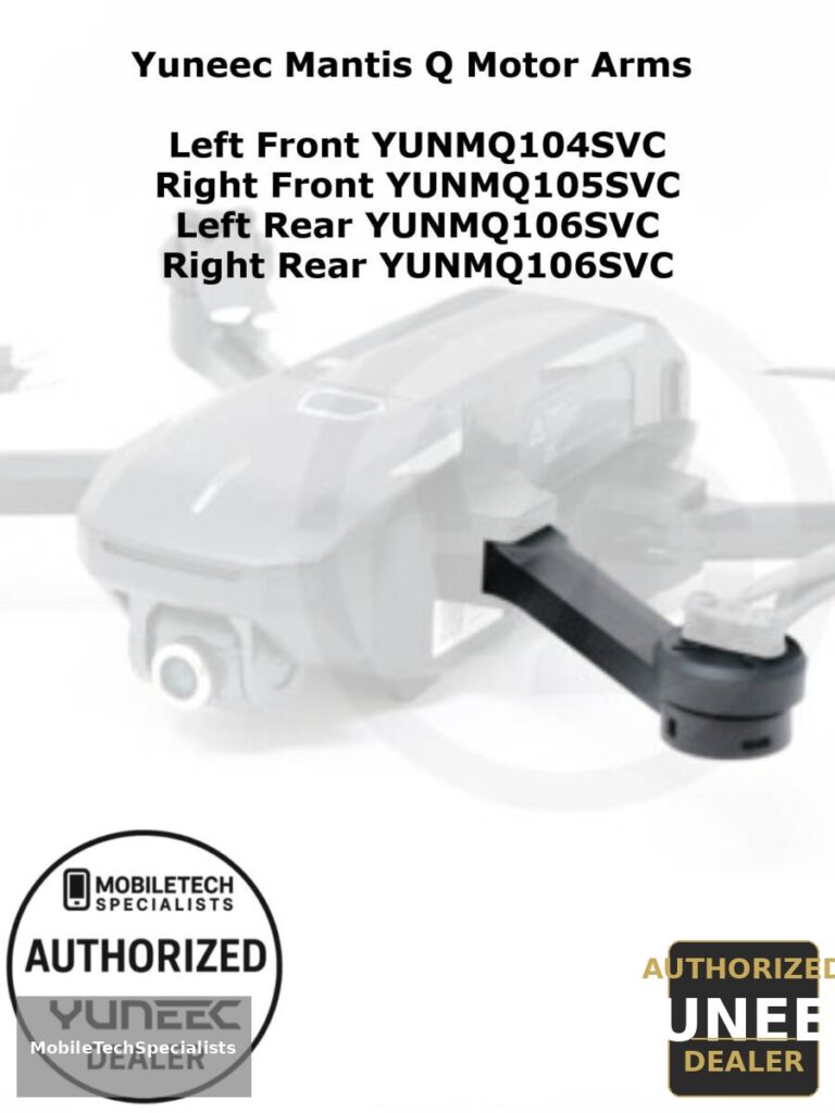 Yuneec Mantis Q motor arms OEM replacement, 4 types, inspected and tested