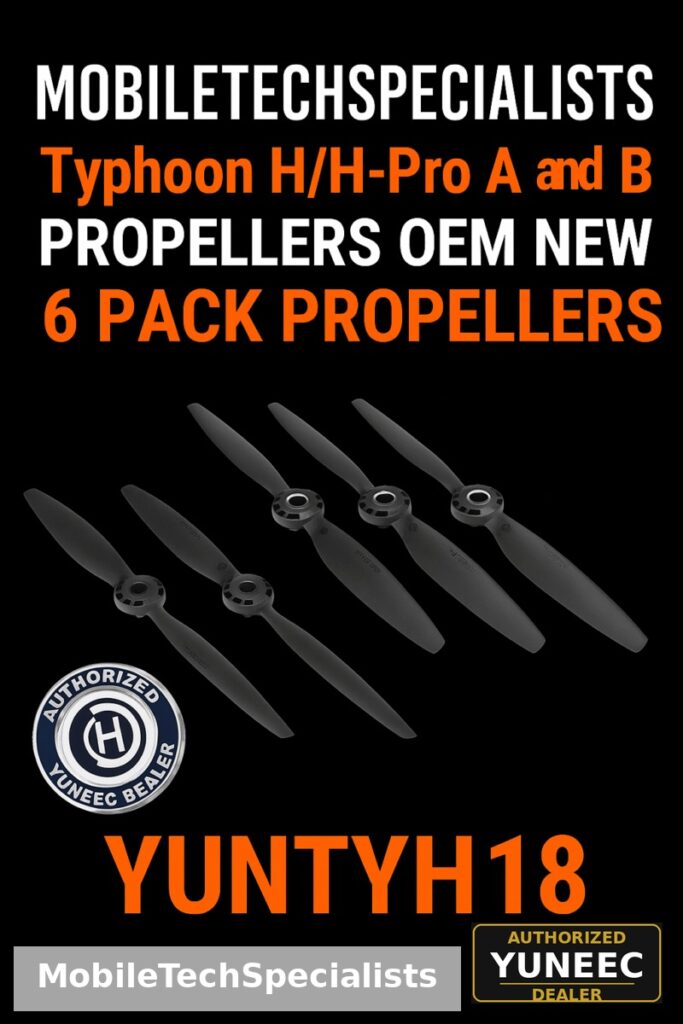 Yuneec Typhoon H and H-Pro OEM propellers A/B 6 pack YUNTYH118
