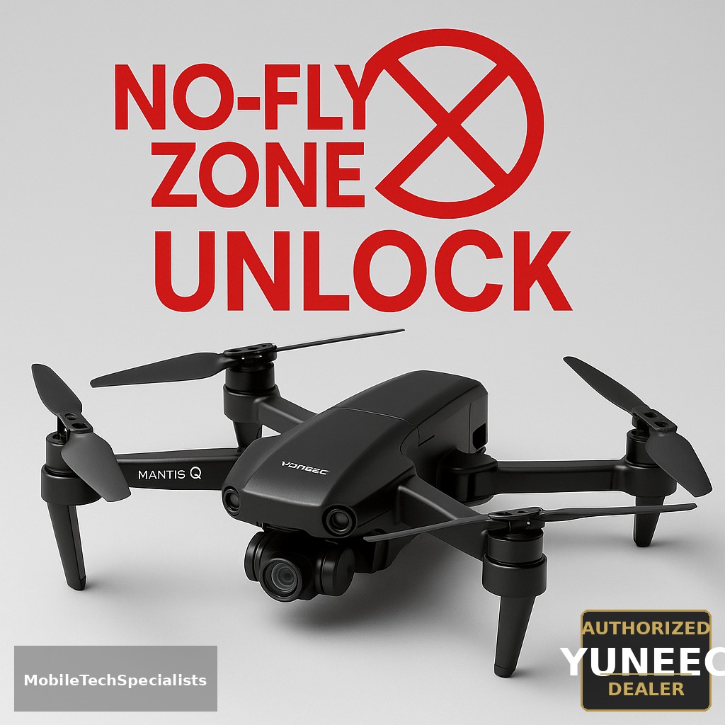Mantis Q and Mantis G No-Fly Zone unlock service Yuneec NFZ unlock