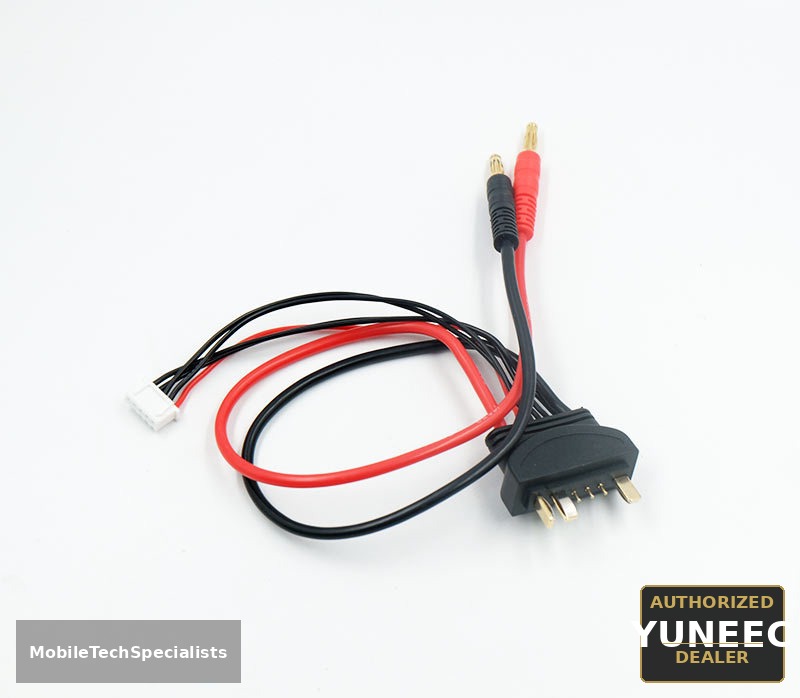 Yuneec Typhoon H battery charger adapter close-up showing connectors and wiring