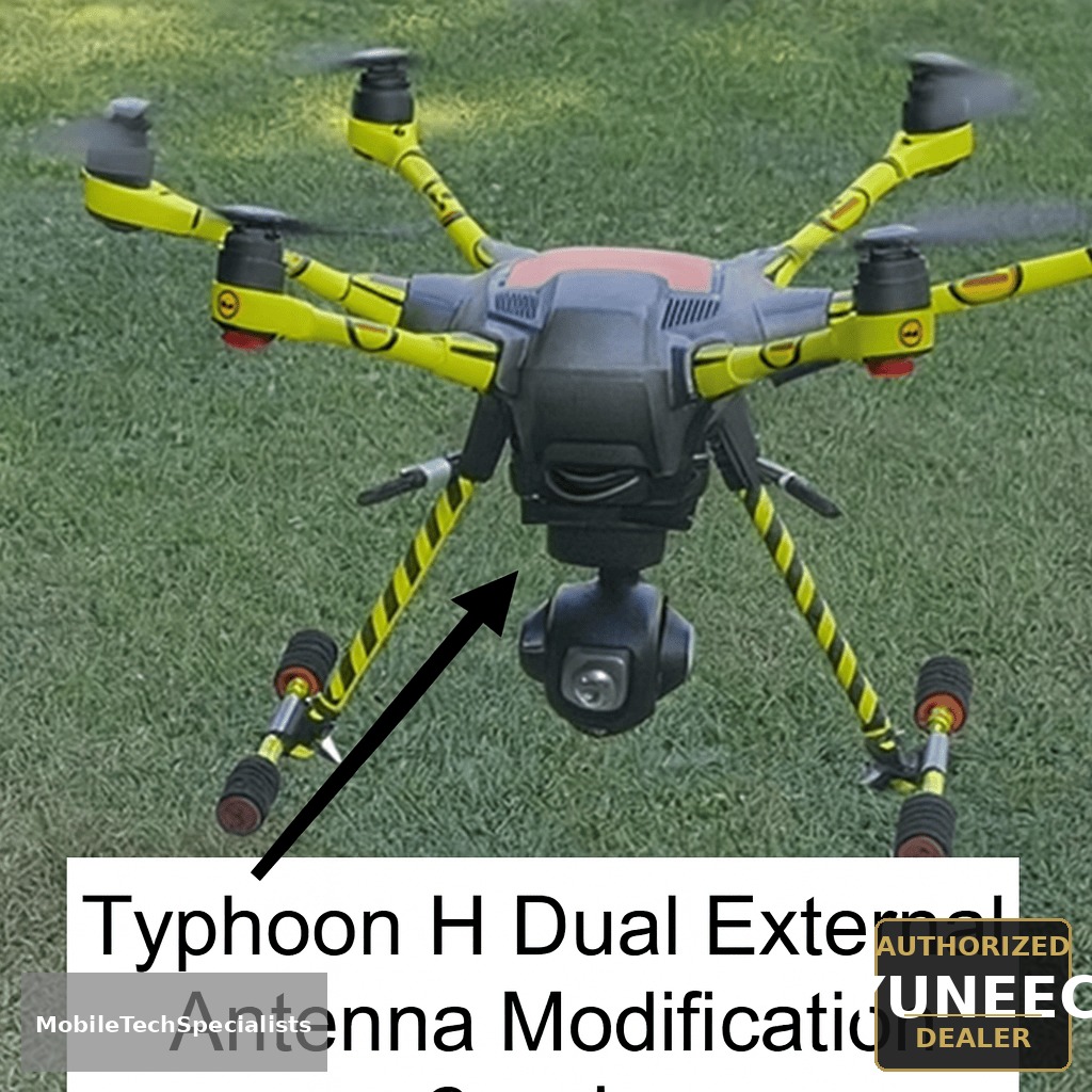 Yuneec Typhoon H and H520 dual external antenna mod for extended range service